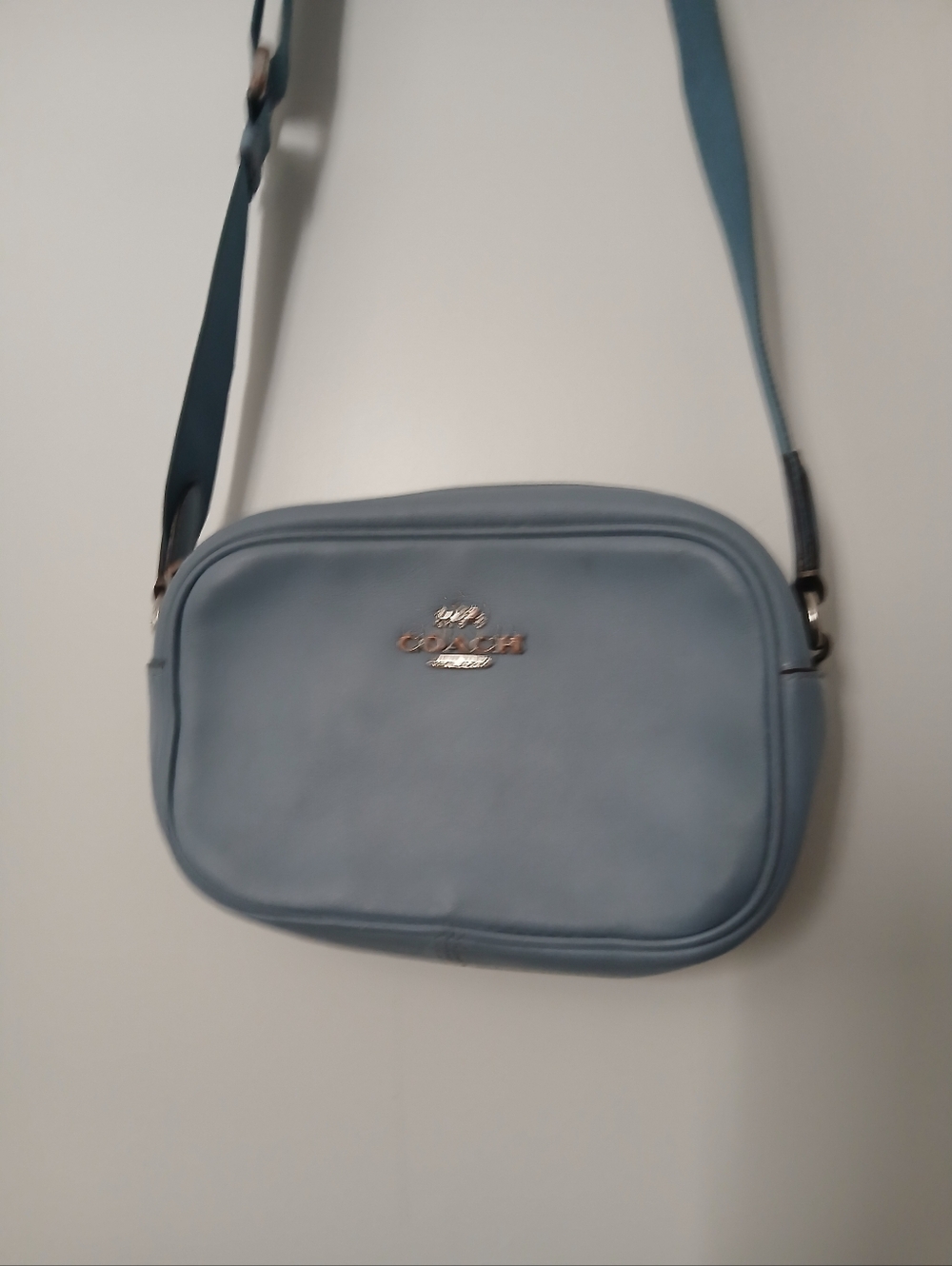 Coach Powder Blue Crossbody Camera Bag